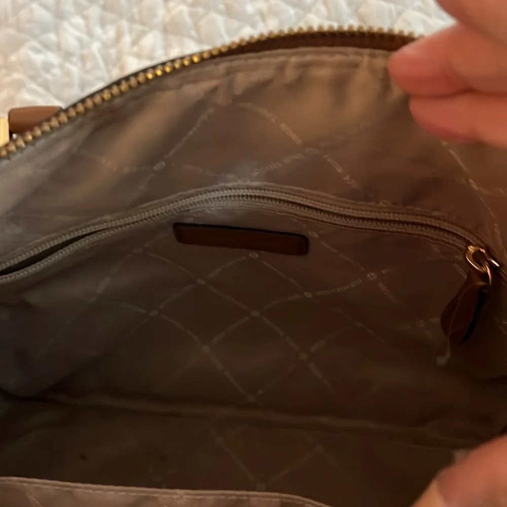 Michael Kors Tan and Brown Signature Tote Satchel - Picture 12 of 12